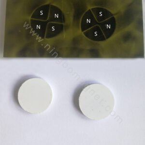 Customized Size 4-Poles Ferrite Disc Magnet With Stoving Varnish